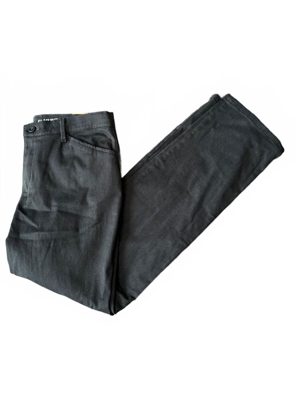 Lee All Day Pants NEW Women's Bottoms Size 6 Relaxed Fit Charcoal Gray Casual